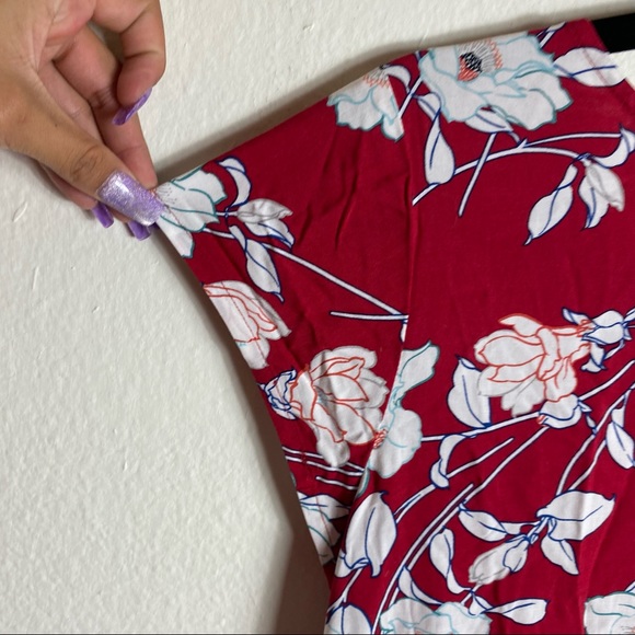 J. JILL | Red and White Floral Maxi Dress - Picture 9 of 10